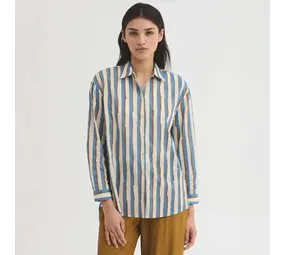 Nice Things Nice Things - basic shirt (93) broken stripes - light pink