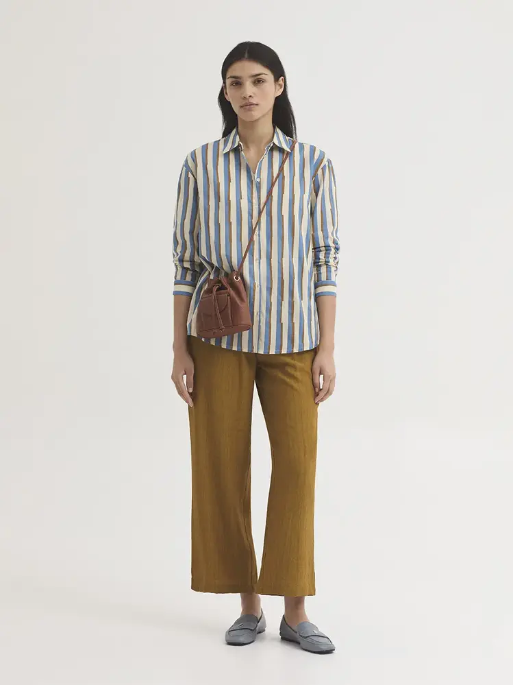 Nice Things Nice Things - basic shirt (93) broken stripes - light pink