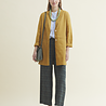 Nice Things Nice Things - linen coat pinstripe - dark yellow