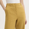 Nice Things Nice Things - linen trousers pinstripe - dark yellow