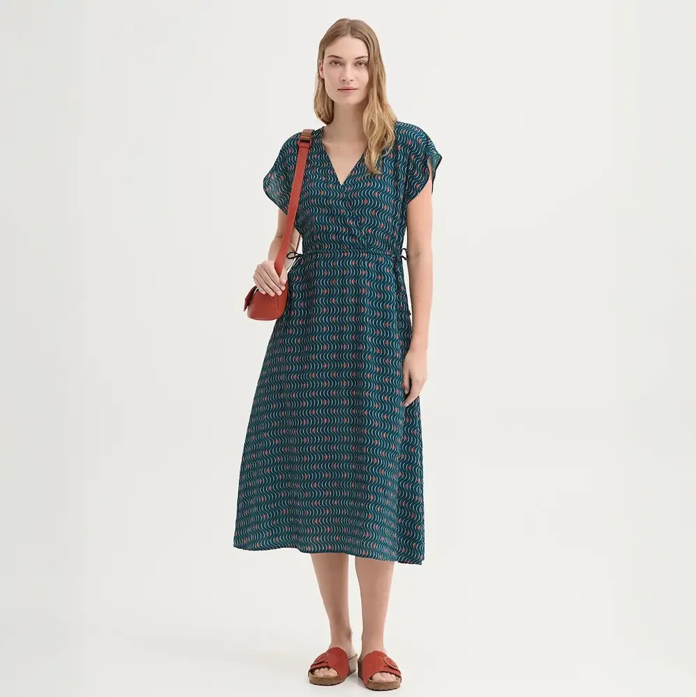 Nice Things Nice Things - midi dress hellenic waves - mosaic blue