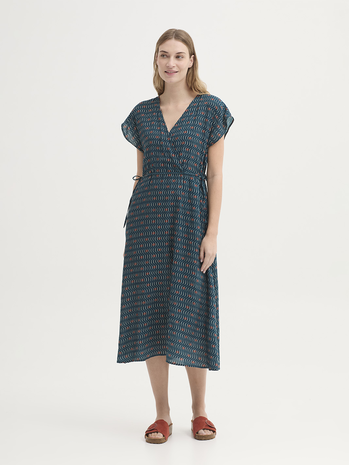 Nice Things Nice Things - midi dress hellenic waves - mosaic blue