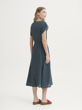Nice Things Nice Things - midi dress hellenic waves - mosaic blue