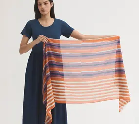 Nice Things Nice Things - foulard broken stripes - light rust