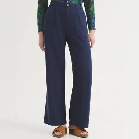 Nice Things Nice Things - pleated pants - indigo blue