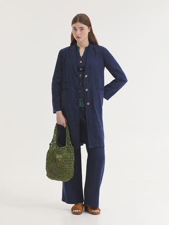 Nice Things Nice Things - pleated pants - indigo blue