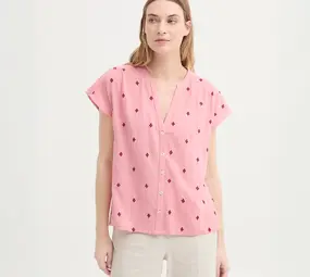 Nice Things Nice Things - blouse diamond embroidery - medium pink