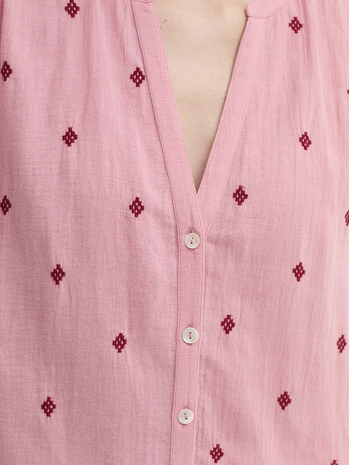 Nice Things Nice Things - blouse diamond embroidery - medium pink