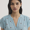 Nice Things Nice Things - blouse diamond embroidery - light turquoise