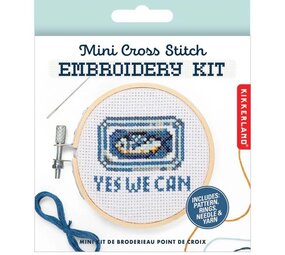 Kikkerland Kikkerland - borduur kit - sardine