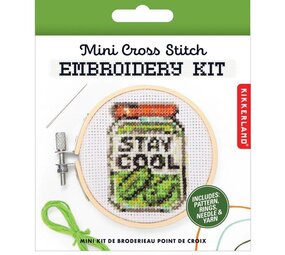 Kikkerland Kikkerland - borduur kit - pickle