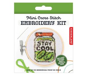 Kikkerland Kikkerland - borduur kit - pickle