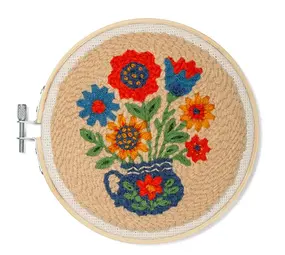 Kikkerland Kikkerland - punch needle kit - flower bouquet
