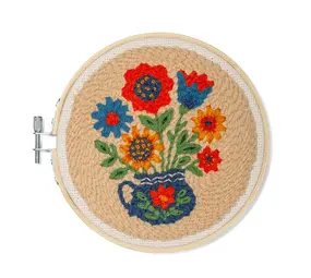 Kikkerland Kikkerland - punch needle kit - flower bouquet