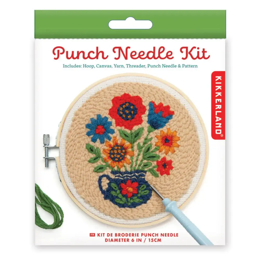 Kikkerland Kikkerland - punch needle kit - flower bouquet
