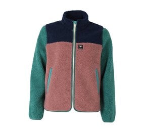 Danefae Danefae - danebirk fleece zip-up - dk navy/light slate/dk rose