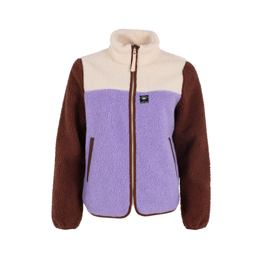 Danefae Danefae - danebirk fleece zip-up - light lilac/light beige/dark wine