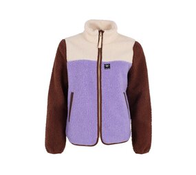 Danefae Danefae - danebirk fleece zip-up - light lilac/light beige/dark wine