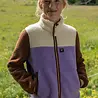 Danefae Danefae - danebirk fleece zip-up - light lilac/light beige/dark wine