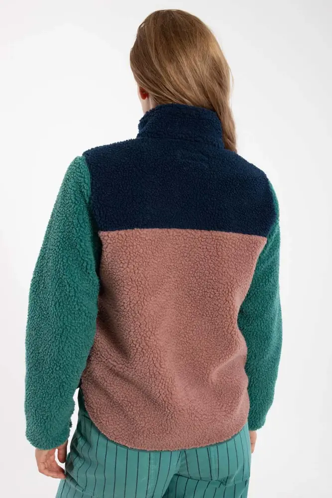 Danefae Danefae - danebirk fleece zip-up - dk navy/light slate/dk rose Danefae Danefae - danebirk fleece zip-up - dk navy/light slate/dk rose