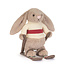 Jellycat -  knuffel konijn bashful bunny - gold medal ski outfit