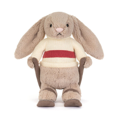 Jellycat Jellycat -  knuffel konijn bashful bunny - gold medal ski outfit
