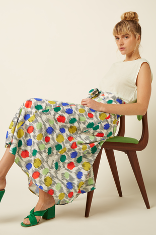 King Louie King Louie - judy midi skirt walton - ice cream