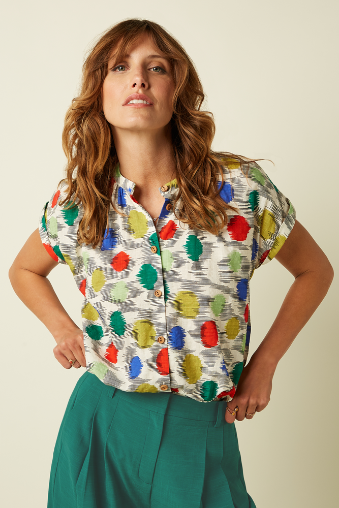 King Louie King Louie - stella blouse walton - ice cream
