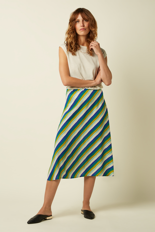 King Louie King Louie - juno midi skirt cliff - mazarine