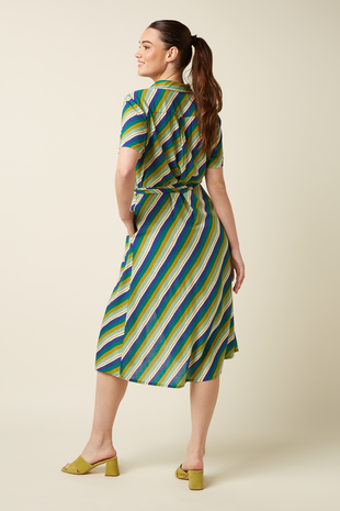King Louie King Louie - olive midi dress cliff - mazarine