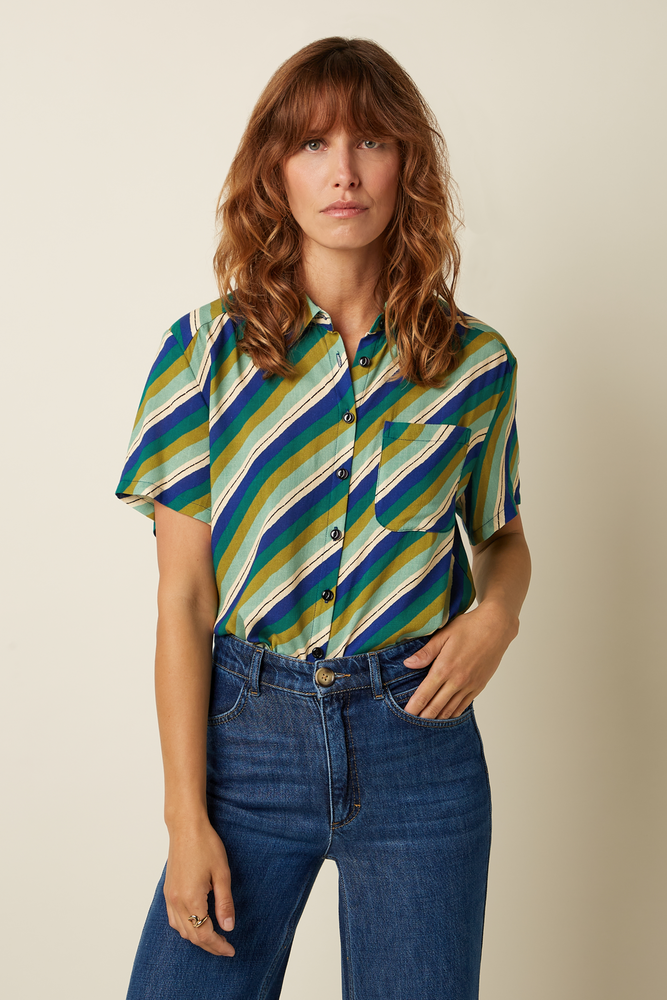 King Louie King Louie - evelina blouse cliff - mazarine