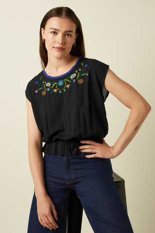 King Louie King Louie - selly smock top the lane - black