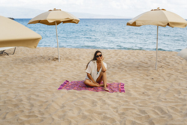 Buvanha Buvanha - reishanddoek (160 x 80 cm) - bali