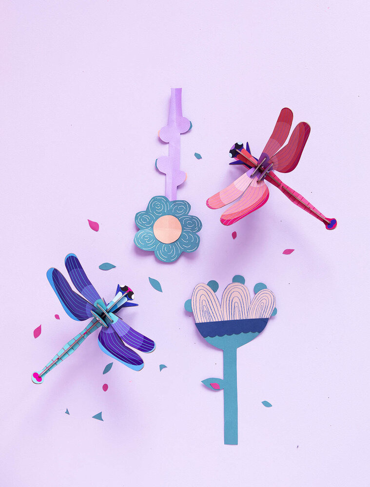 Studio Roof Studio Roof - muurdecoratie - ruby dragonfly