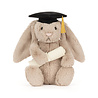 Jellycat Jellycat -  knuffel konijn bashful bunny - graduation outfit