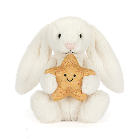Jellycat Jellycat - knuffel konijn - cream bunny with star Jellycat Jellycat - knuffel konijn - cream bunny with star