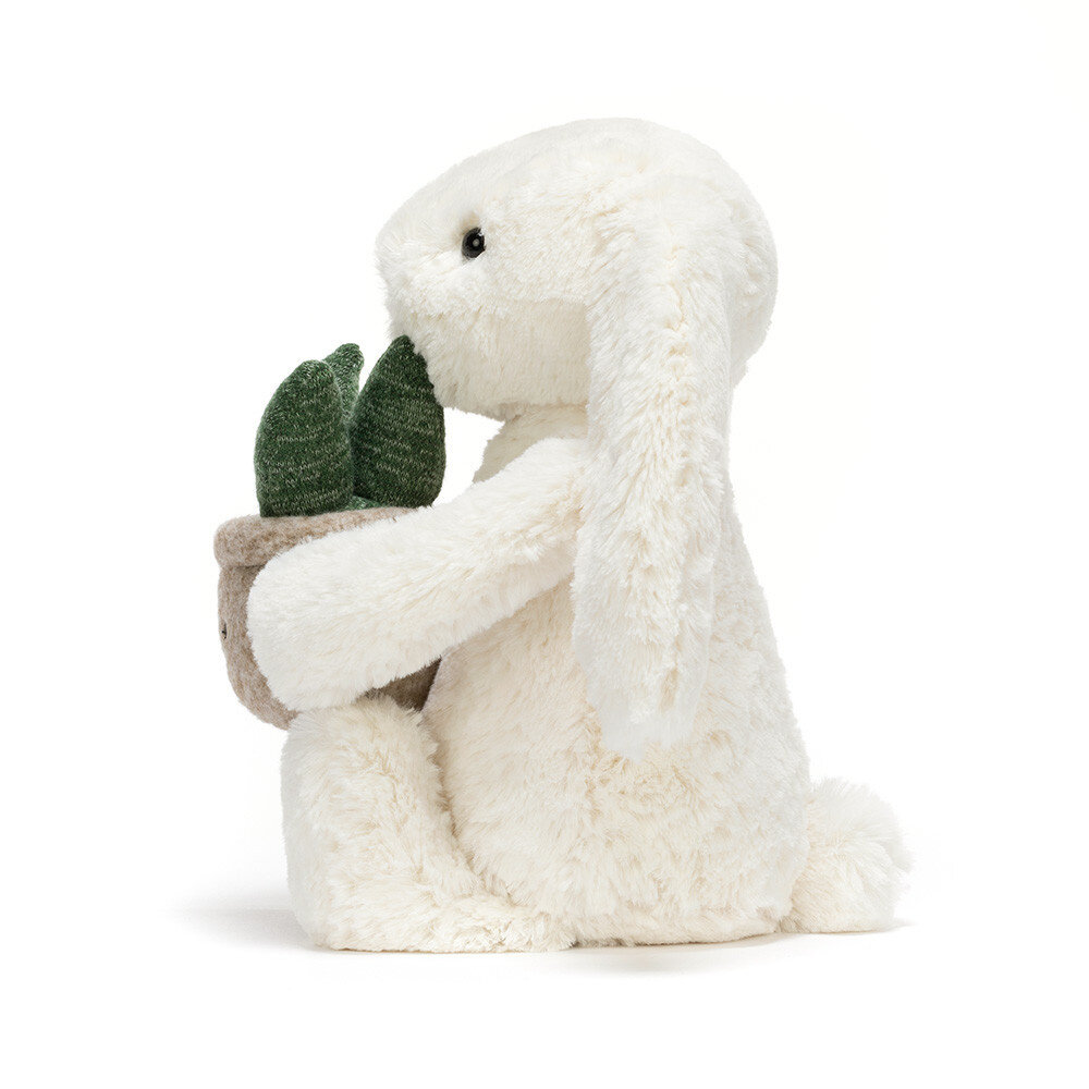 Jellycat Jellycat - knuffel konijn - cream bunny with plant