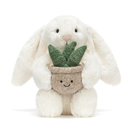 Jellycat Jellycat - knuffel konijn - cream bunny with plant