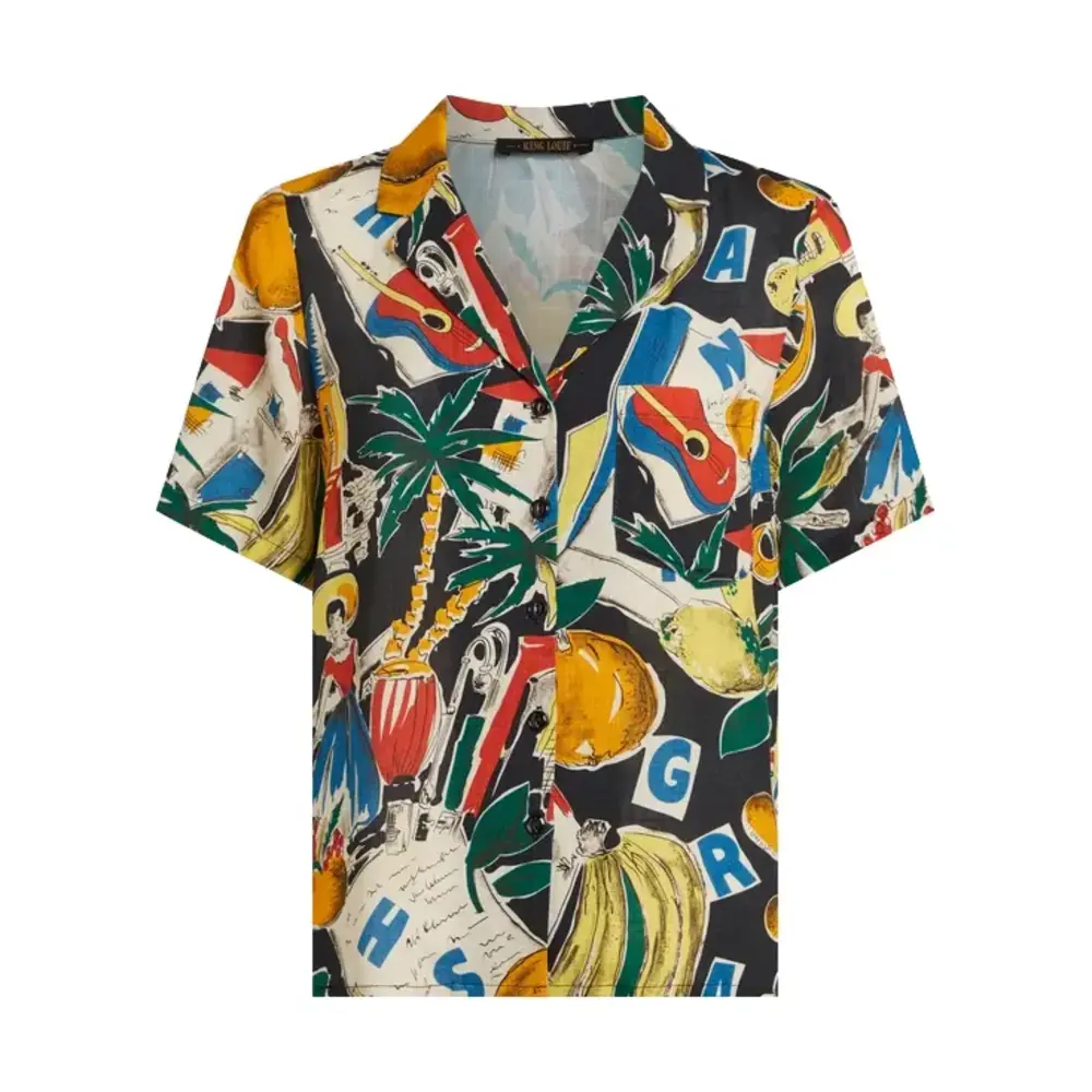 King Louie King Louie - bella blouse tropez - black