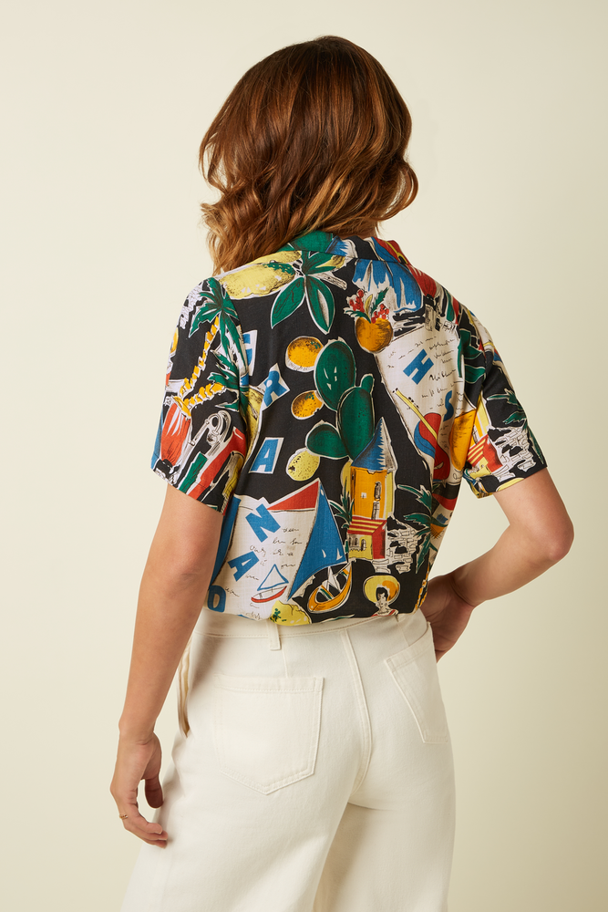 King Louie King Louie - bella blouse tropez - black