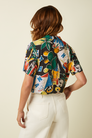 King Louie King Louie - bella blouse tropez - black