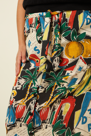 King Louie King Louie - lola button skirt tropez - black