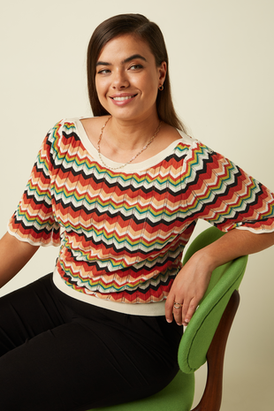 King Louie King Louie - ivy top wide sleeve le roy - multi color