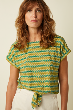 King Louie King Louie - aria knot top saro - spring yellow