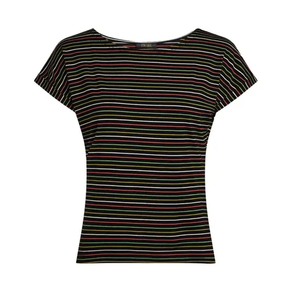 King Louie King Louie - aria top menchini stripe - black
