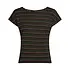 King Louie - aria top menchini stripe - black