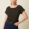King Louie King Louie - aria top menchini stripe - black