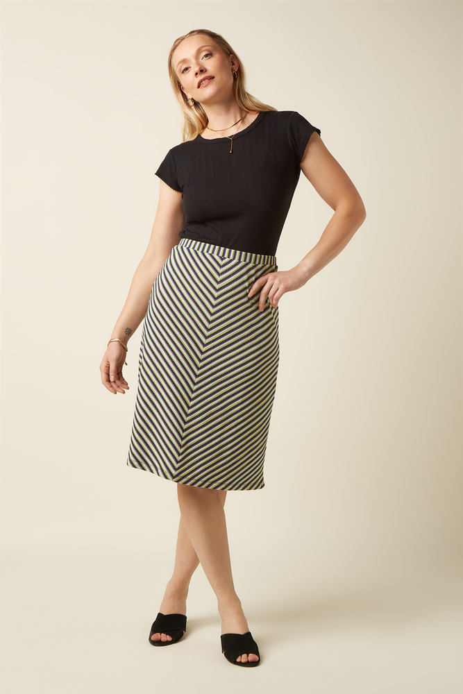 King Louie King Louie - juno skirt beebop stripe - black