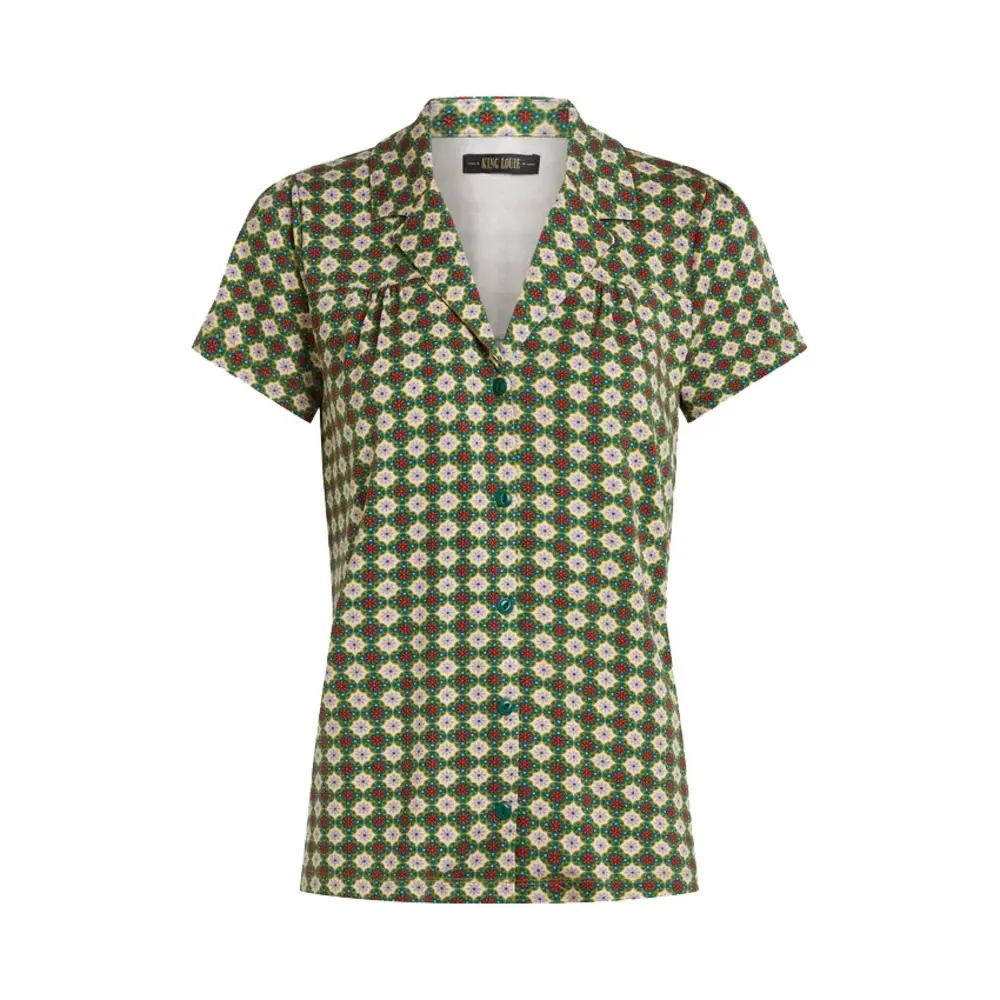 King Louie King Louie - tex blouse jade - ponderosa green