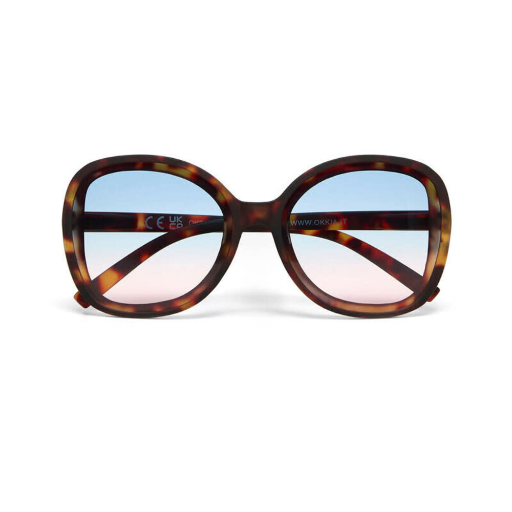 Okkia Okkia - zonnebril Anna - butterfly - classic havana (blue/pink glasses)